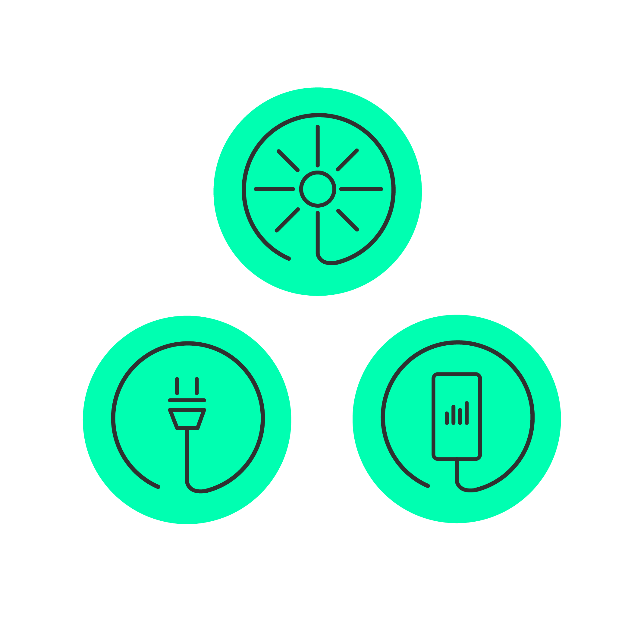 Die Icons sind adaptiert von der Neon-grünen Sonne.