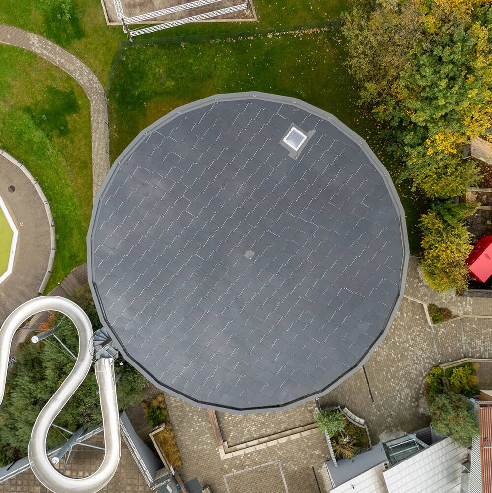 Selbst runde Dächer sind mit dem SunStyle Solardach machebar.